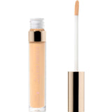 A 5ml tube of 100% Pure 2nd Skin Concealer with a gold cap stands upright next to its wand applicator, featuring a soft, angled tip coated in light beige for buildable coverage and a natural finish.