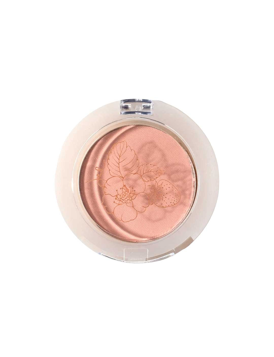 The 100% Pure Pressed Eye Shadow 2g by 100% Pure is a compact, light peach pressed powder with a floral embossed design and clear lid—ideal for complementing vegan or natural eye makeup looks.