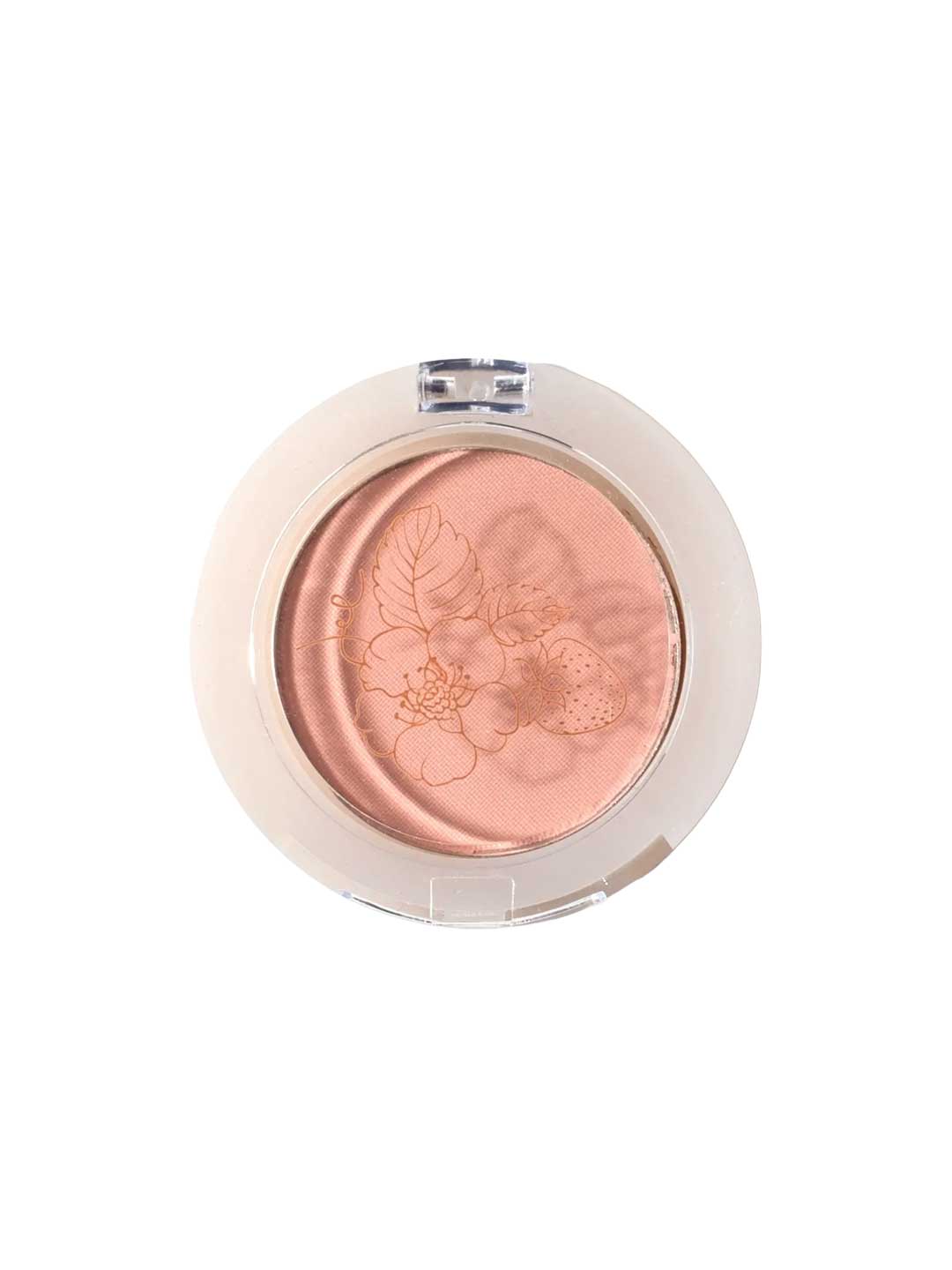 The 100% Pure Pressed Eye Shadow 2g by 100% Pure is a compact, light peach pressed powder with a floral embossed design and clear lid—ideal for complementing vegan or natural eye makeup looks.