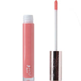 An open tube of 100% Pure Lip Gloss 4.17ml is shown, revealing the applicator coated in pink gloss, a silver cap, and the 100% Pure label.