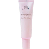 A pink tube of 100% Pure Mattifying Primer 30ml stands upright against a white background; this silicone-free primer by 100% Pure offers oil control, pore-diffusing, and velvet matte benefits.