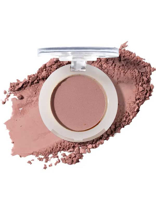 A sleek compact of 100% Pure Pressed Eye Shadow 2g by 100% Pure with the lid open, set on a white background and surrounded by loose pigment—crafted with vegan ingredients and pairs perfectly with natural mineral shimmer shades.