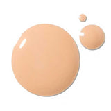 Three drops of 100% Pure 2nd Skin Foundation 35ml in a light beige shade are displayed on a white background. The antioxidant-rich serum foundation is shown as Shade 3.
