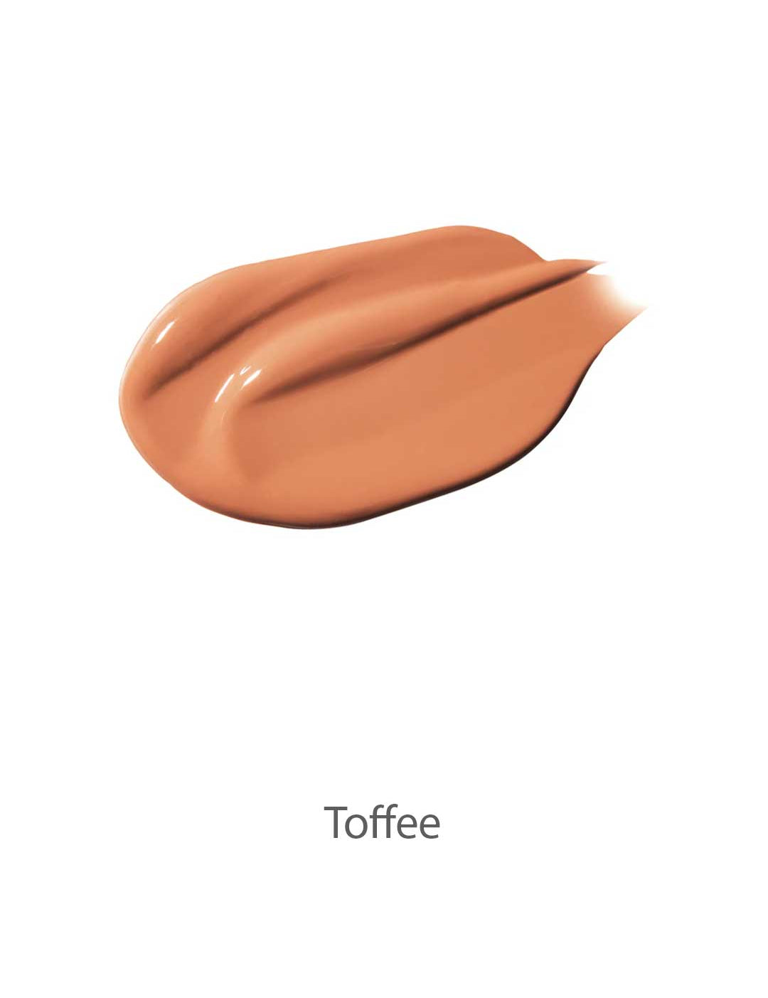 The 100% Pure Cream Foundation 9g in Toffee is a smooth, creamy medium brown formula displayed on a white background, delivering a flawless satin finish.