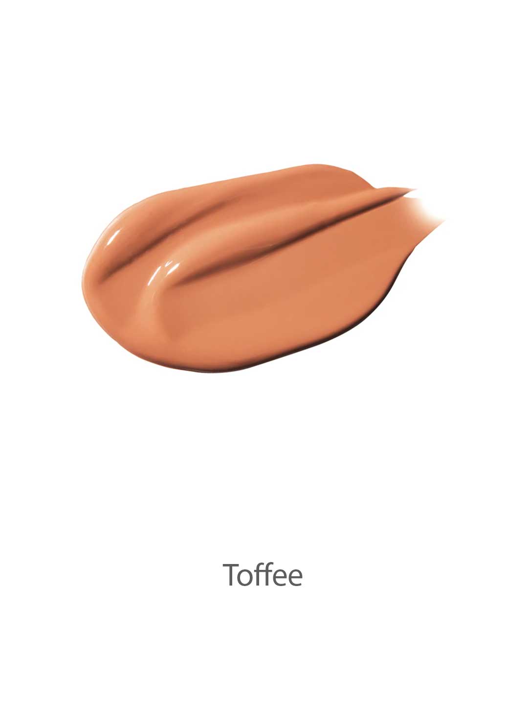 The 100% Pure Cream Foundation 9g in Toffee is a smooth, creamy medium brown formula displayed on a white background, delivering a flawless satin finish.