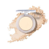 An open compact of 100% Pure Pressed Eye Shadow 2g sits on a swipe of loose powder against a white background—ideal for pairing with natural looks or other favorite 100% Pure pressed eyeshadows.